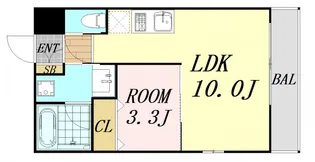 プレジオ福島【4階】の間取り