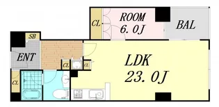 ザグランドビューオオサカ【11階】の間取り