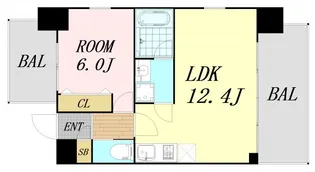 プレジオ御幣島【15階】の間取り
