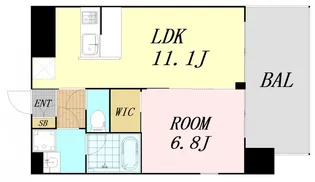 大阪府大阪市西淀川区御幣島5丁目【マンション】の間取り