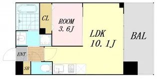 プレジオ御幣島【10階】の間取り