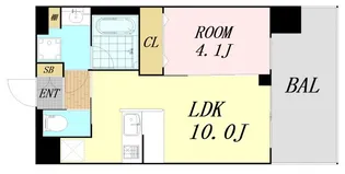 プレジオ御幣島【9階】の間取り
