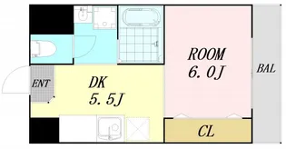 シャトー都島【2階】の間取り