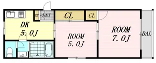 メゾン江坂【4階】の間取り