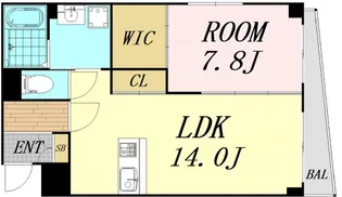 ゼック梅田ノース【4階】の間取り