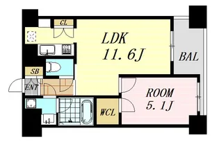 ノルデンハイム江坂【3階】の間取り