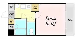 エステムコート梅田北【8階】の間取り