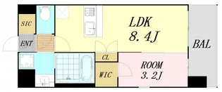 エスリードレジデンス都島NORTH【5階】の間取り