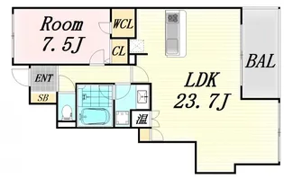 グレンパーク梅田北【13階】の間取り