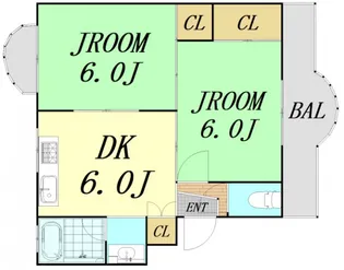 出口マンション【4階】の間取り
