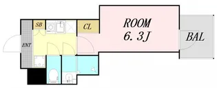 ファーストフィオーレ九条Ⅱ【9階】の間取り