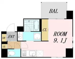 アバンティ大阪ドームシティ【10階】の間取り