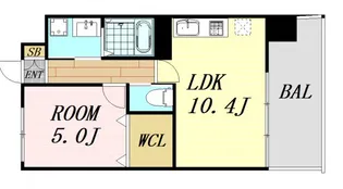 マンションはりげん【5階】の間取り