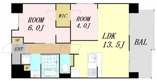 Fujiman南森町【5階】の間取り