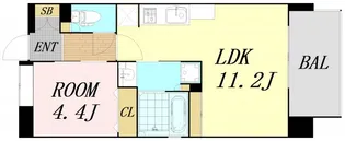 大阪府大阪市福島区海老江1丁目【アパート】の間取り