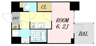 エレガントレジデンスyodogawa【9階】の間取り