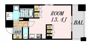 アパートメンツ江坂【10階】の間取り
