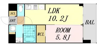 グランカーサ新大阪SOUTH【3階】の間取り