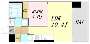 プレジオ都島北通【6階】の間取り