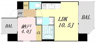 プレジオ都島北通【6階】の間取り