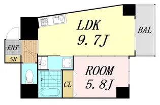 大阪府大阪市福島区福島1丁目【マンション】の間取り