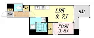 ハイデンス梅ヶ枝【10階】の間取り