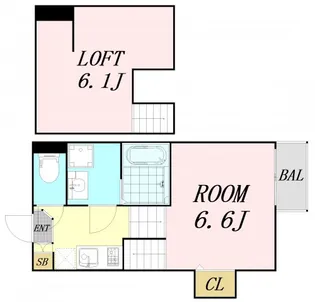 リヴェール東淀川【2階】の間取り