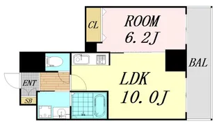 TOPAZ江坂【2階】の間取り