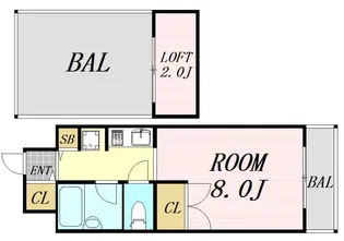 ミールズ江坂【7階】の間取り
