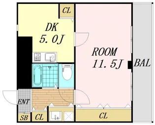 ハイムタケダT-8【3階】の間取り