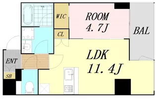 Fortunato扇町【8階】の間取り