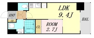 セレーノ南森町【12階】の間取り