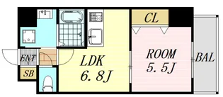 S-FORT江坂Fiore【7階】の間取り
