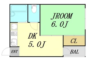 天神橋カエデハイツ【4階】の間取り