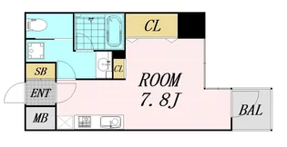 サンネクテール天満橋【4階】の間取り