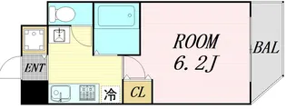 プレサンス天満ステーションフロント【13階】の間取り
