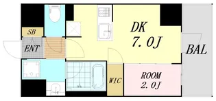 バウスフラッツ新大阪【12階】の間取り