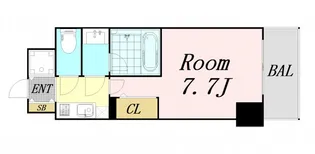 アルグラッド福島WEST【8階】の間取り