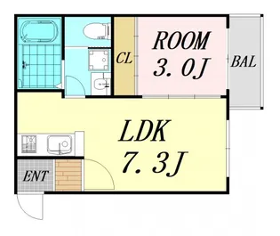 プリヴェ江坂【3階】の間取り