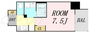 コンフォリアリヴ新大阪ウェスト【13階】の間取り