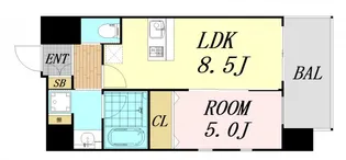 プレジオ江坂2【6階】の間取り