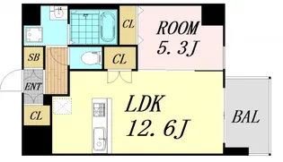 大阪府吹田市江坂町1丁目【マンション】の間取り
