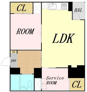 新大阪グランドハイツ2号棟【5階】の間取り