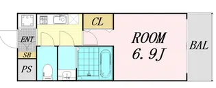 サムティ北梅田VESSEL【4階】の間取り