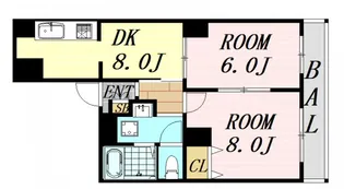 JMRレジデンス新大阪【4階】の間取り