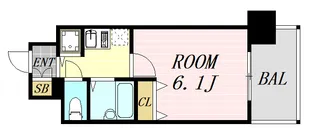 エスリード京橋ステーションプラザ【8階】の間取り