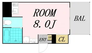ひふみ苑 天満橋【8階】の間取り