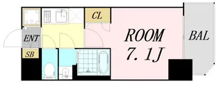 S-RESIDENCE福島玉川Deux【13階】の間取り