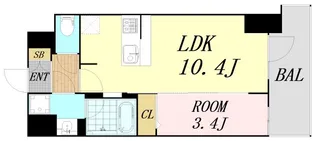 1LDKの間取り画像