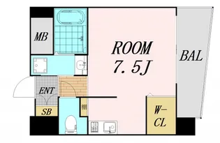 ウィスタリア京橋【2階】の間取り